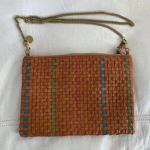 Clare V Woven Clutch with Chain